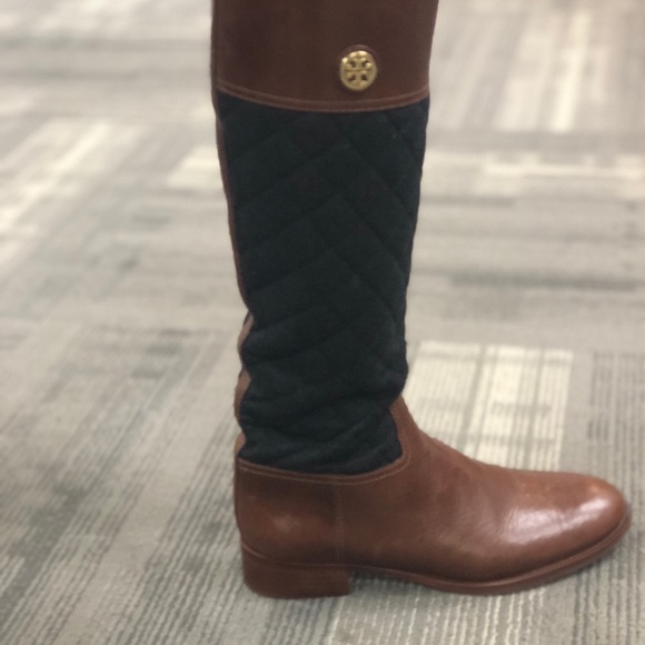 Tori Burch Quilted Riding Boot - Picture 2 of 5